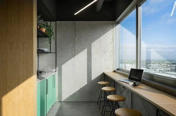 Área de Snacks y Cafetería en BySpaces Coworking, Sevilla